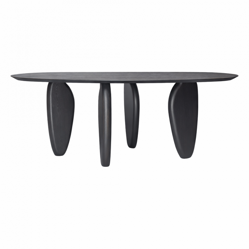 Echo C 001 dining table with sculptural base and natural inspiration